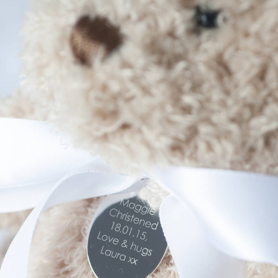 personalised christening bear