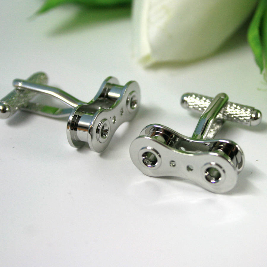 bike chain cufflinks
