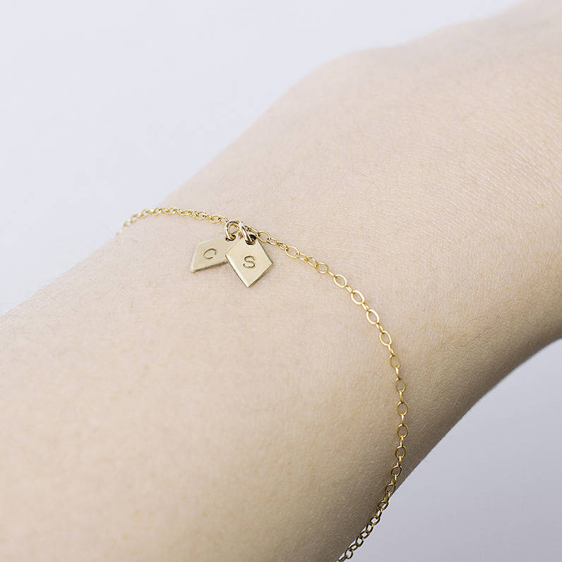 Diamond bracelet with initials Clearance