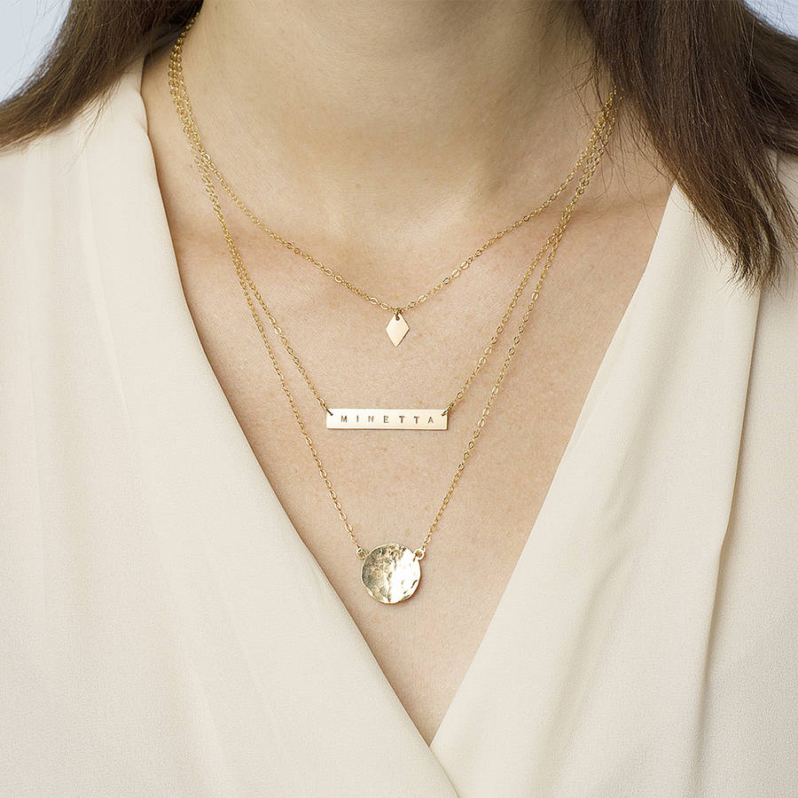 Personalised Layering Necklace Set By Minetta Jewellery