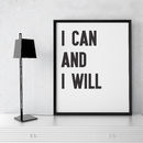 'i Can' Motivational Quote Print By Oakdene Designs 
