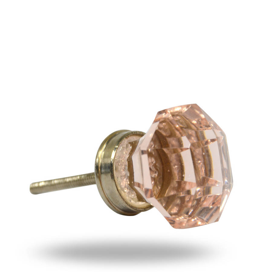 glass knob moss pink kember by trincaferro