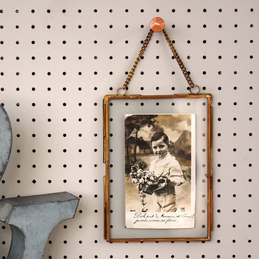 antique brass hanging photo frame by posh totty designs interiors