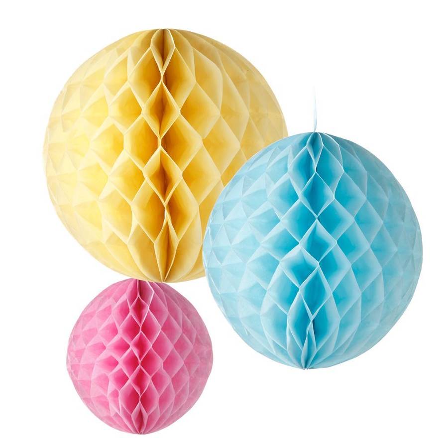 pastel party honeycomb decorations by bunting barrow pastel party honeycomb decorations by bunting barrow