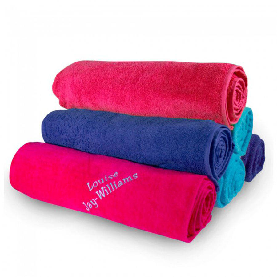 personalised swim towels by able labels