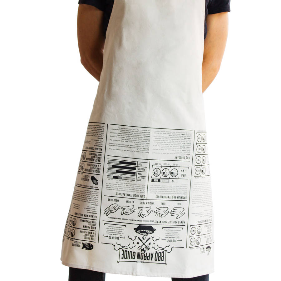 barbecue cooking guide apron by all things brighton beautiful
