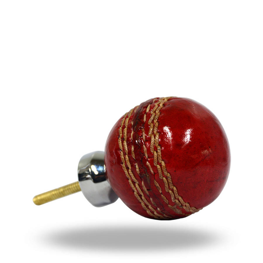 leather cricket ball knob round large by trincaferro