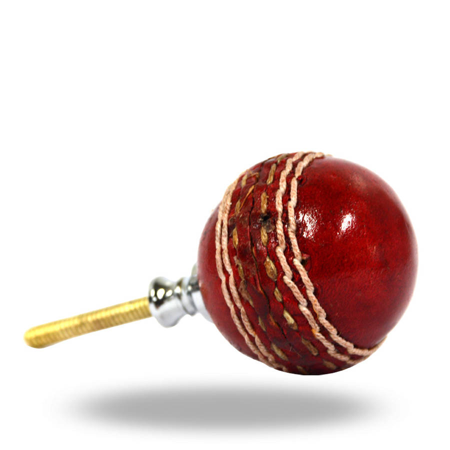 leather cricket ball knob round small by trincaferro