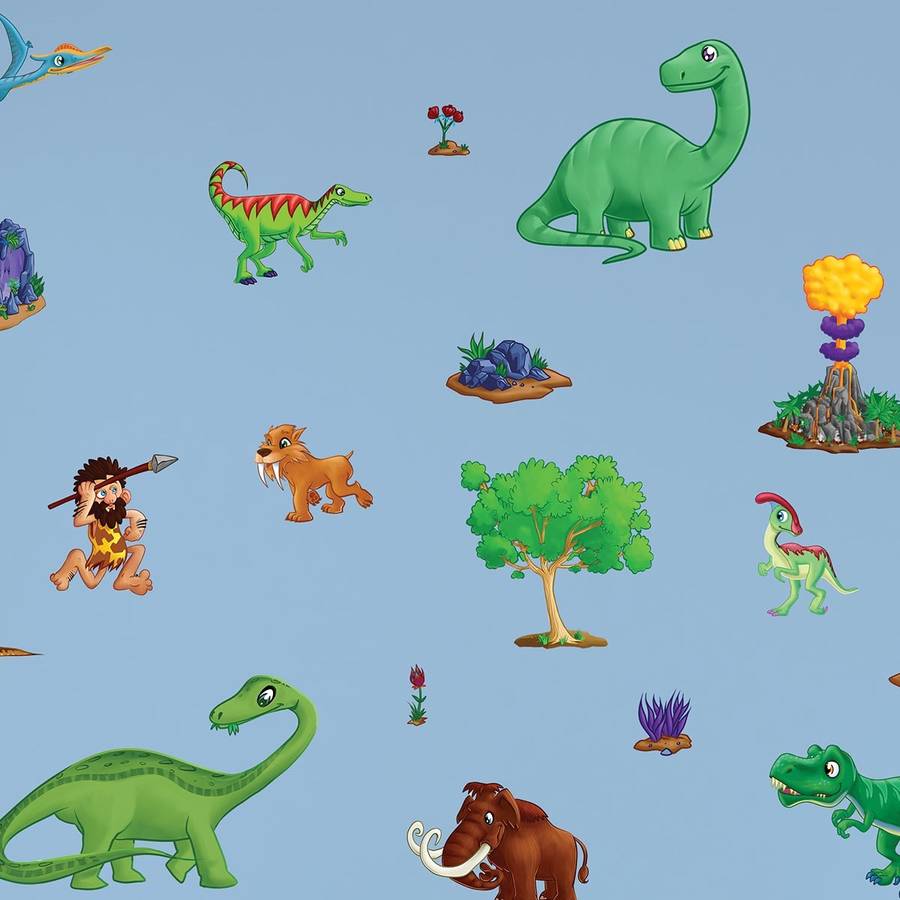 childrens dinosaur wall stickers small pack by the binary box