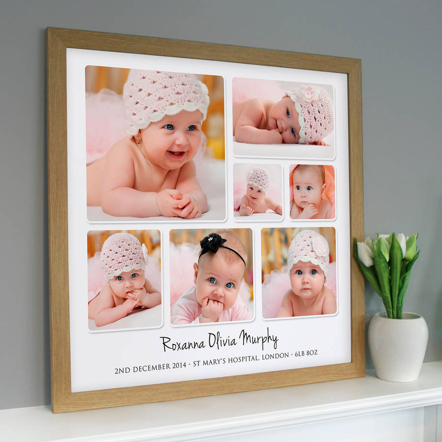 personalised baby photo collage by cherry pete