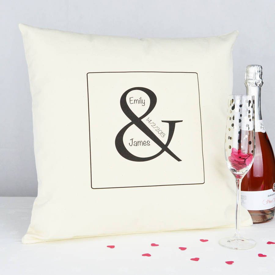 personalised 'wedding gift' cushion by andrea fays