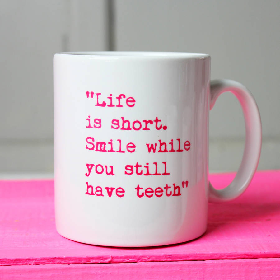 personalised colourful quote mug by snapdragon