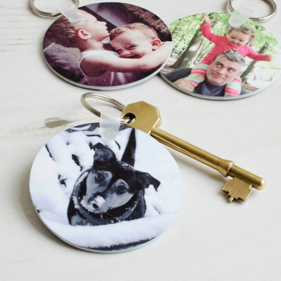 personalised photograph key ring by we love to create