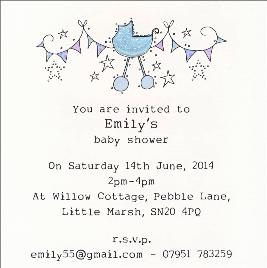 personalised baby shower invitation pack by eggbert & daisy