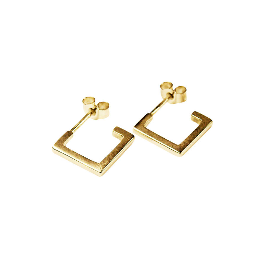 square hoop earrings by meili rose