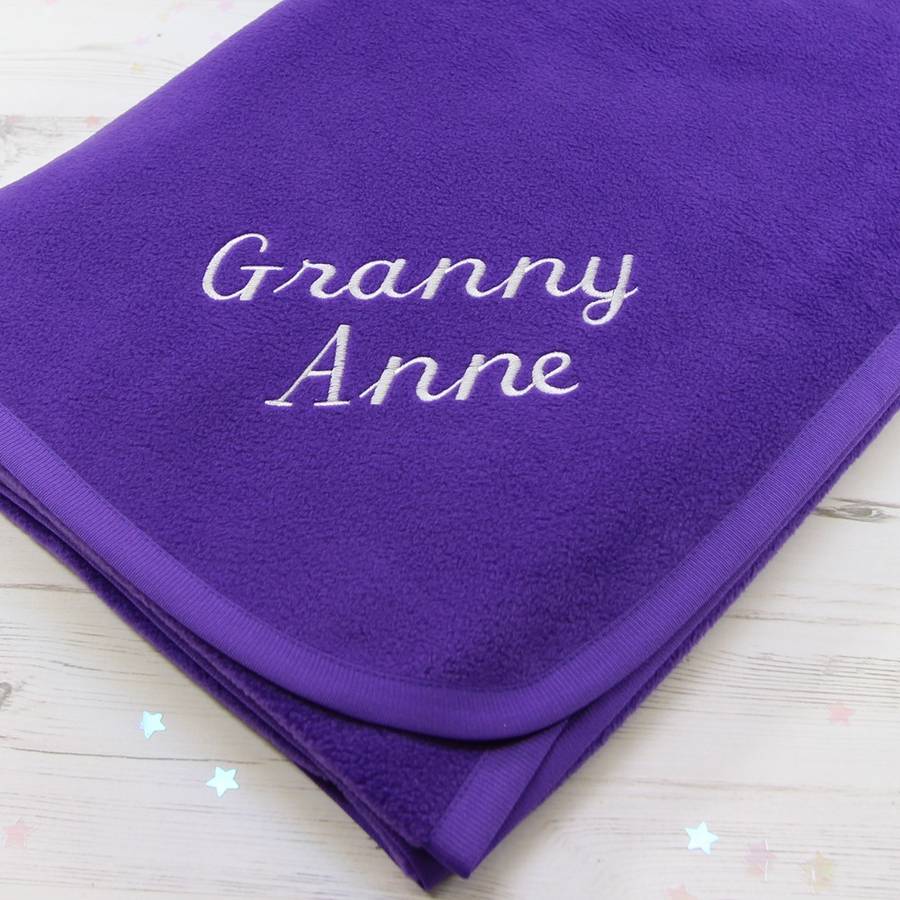 personalised grandparents blanket by mr mole blankets