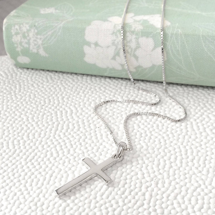 sterling silver cross necklace by hurleyburley