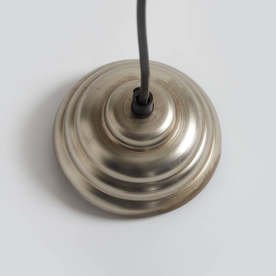 antique nickel pendant light by horsfall & wright