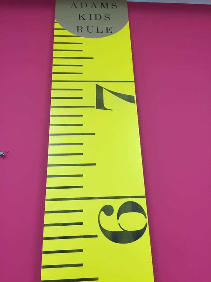 personalised giant tape measure height chart by lovestruck interiors