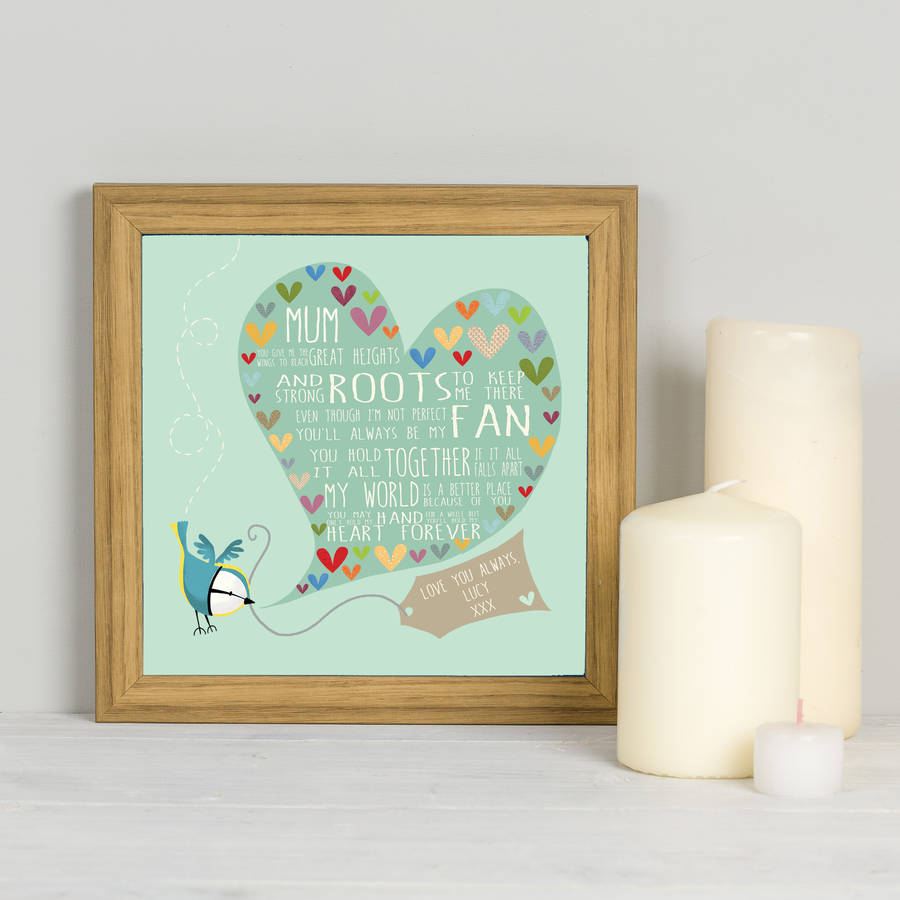 Personalised Mothers Framed Print For Mum By Fromlucy