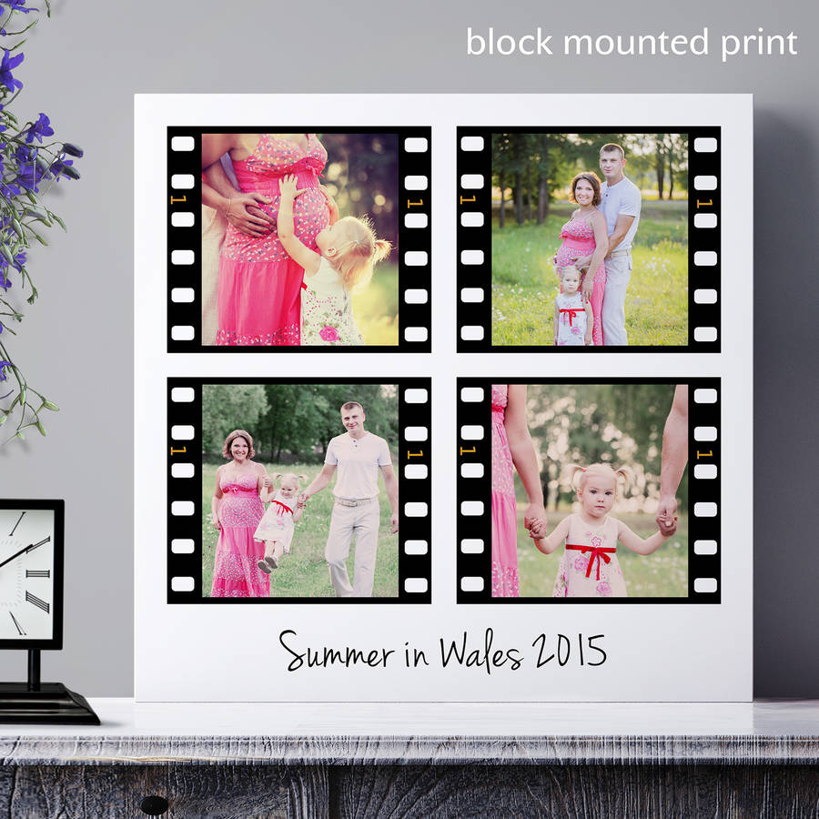 personalised film strip photo collage by cherry pete