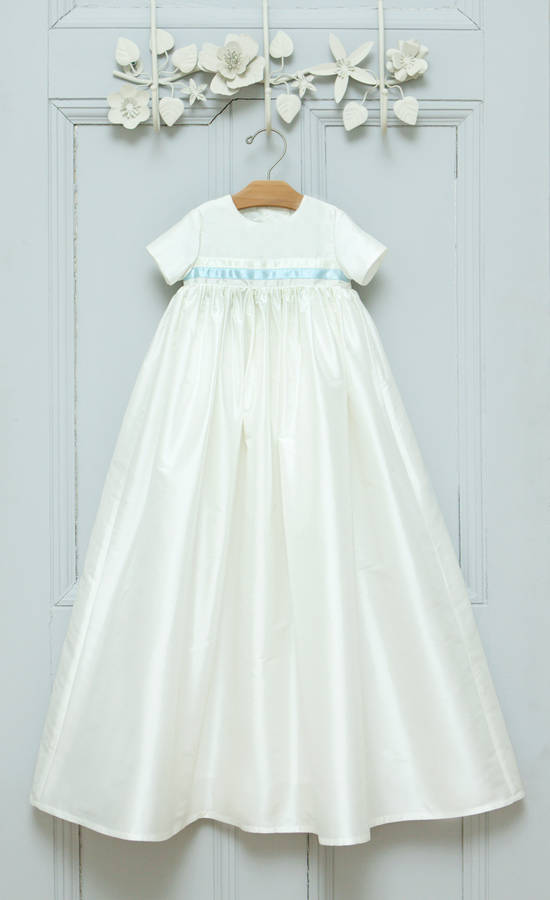 boys silk christening gown 'harry' by adore baby