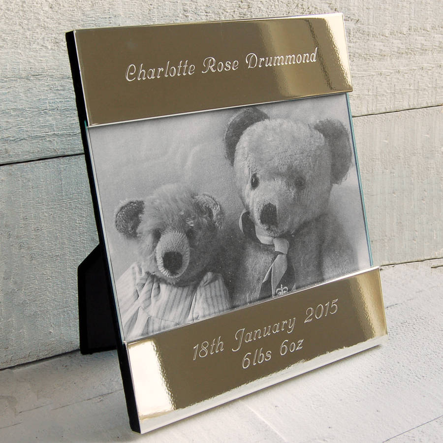 new baby photo frame by highland angel