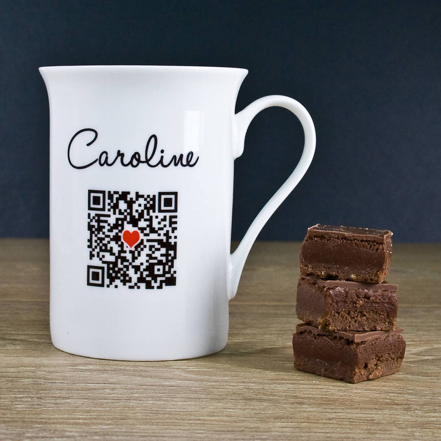 personalised secret message 'qr code' china mug by letteroom