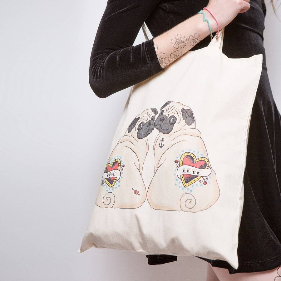 pug tote bag pug tote bag by pugyeah notonthehighstreet pug tote bag pug tote bag by pugyeah notonthehighstreet