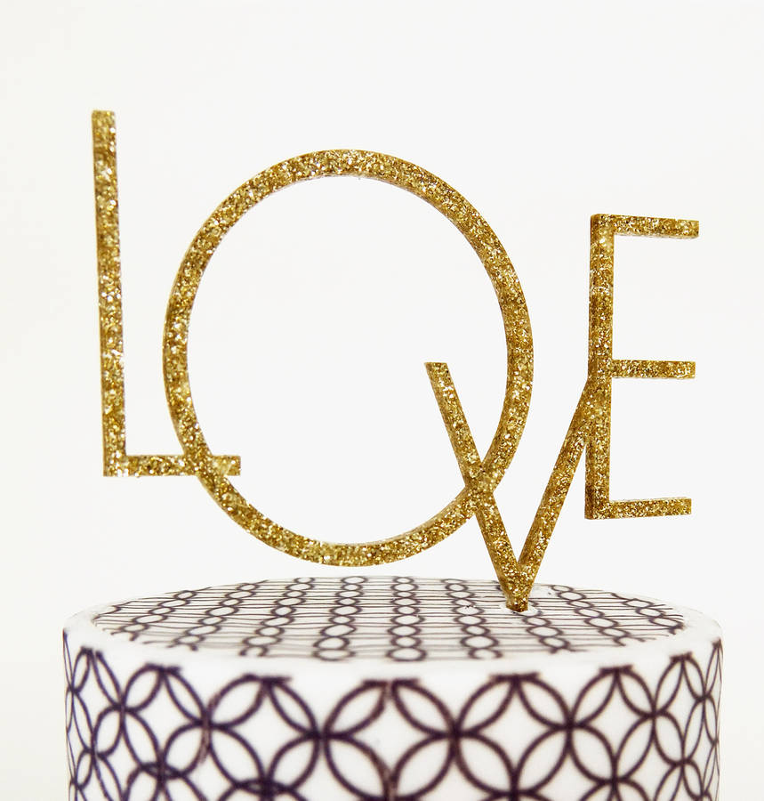 50% off art deco style love wedding cake topper by pea ...