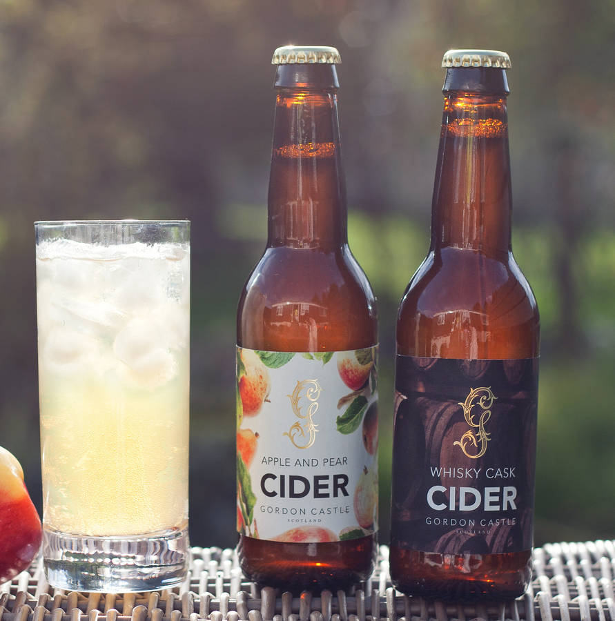 whisky cask cider trio by gordon castle scotland