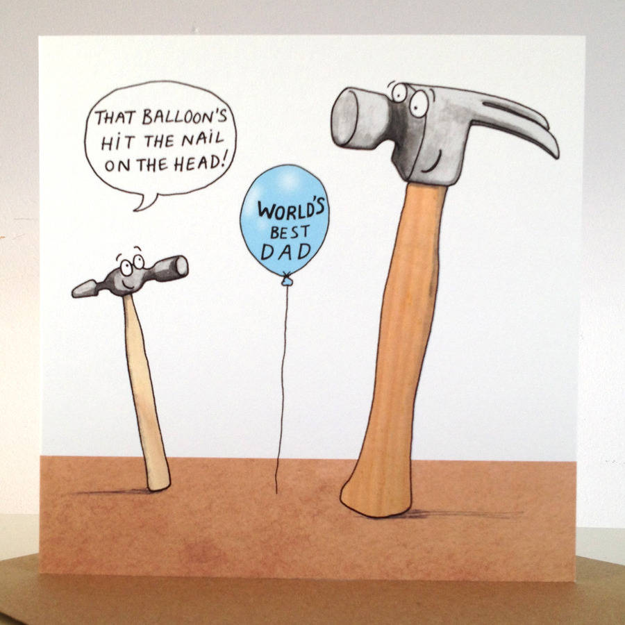 'that's hit the nail on the the head' card by cardinky