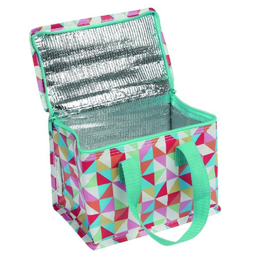 Multi Coloured Geometric Thermal Lunch Bag By Posh Totty Designs 