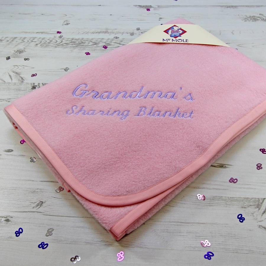 personalised grandparents blanket by mr mole blankets
