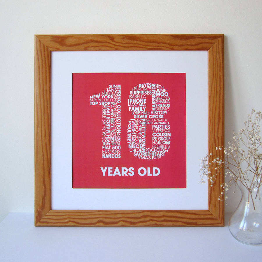 Personalised 18th Birthday Print By Mrs L Cards