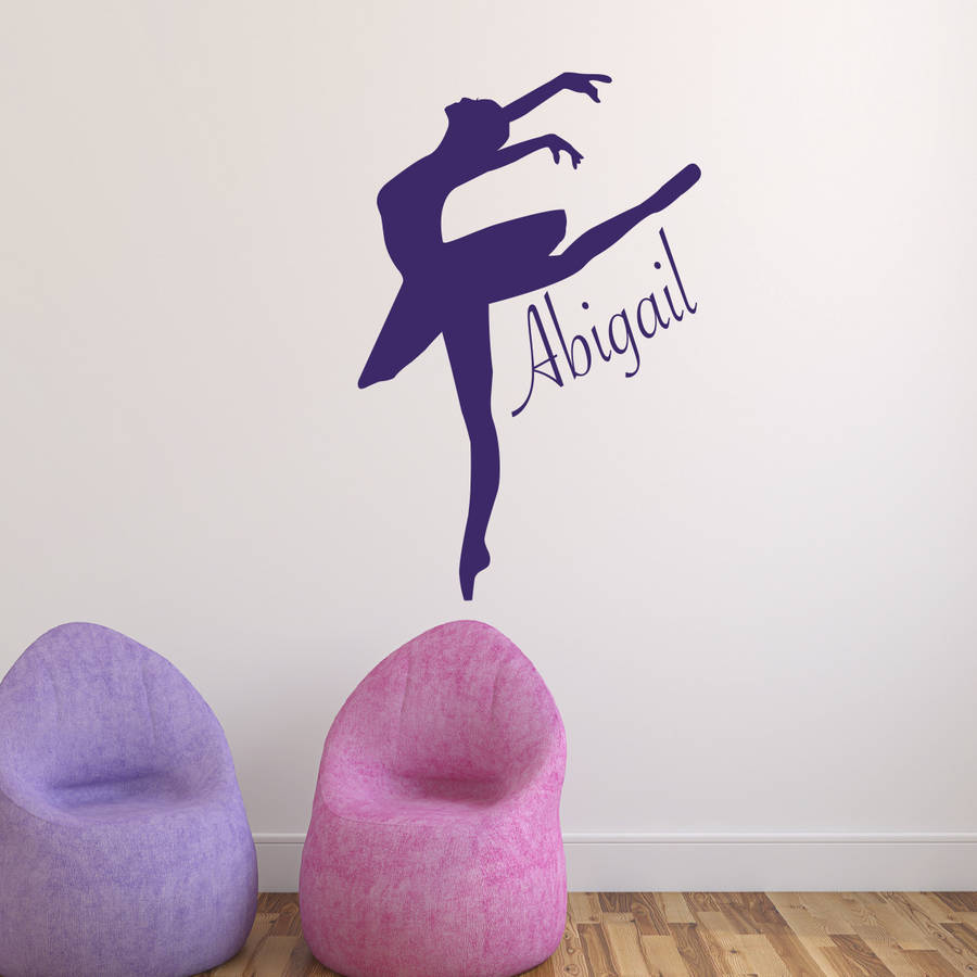 personalised dance wall sticker by mirrorin