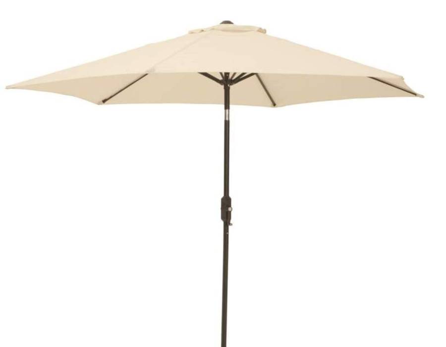 patio parasol cream / crank and tilt two.7m by garden selections
