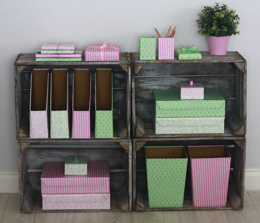 recycled pastel geometric waste paper bin by heart & parcel