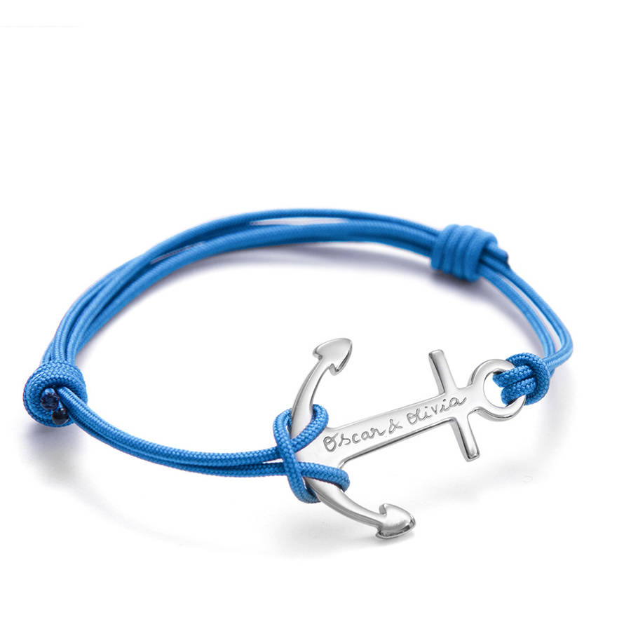 personalised anchor bracelets duo by merci maman