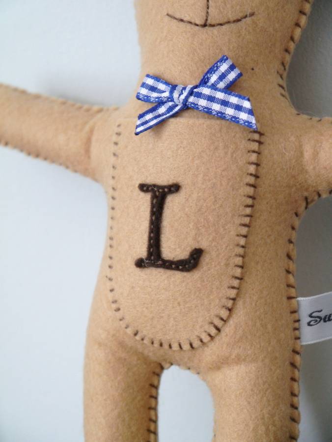 personalised christening bear