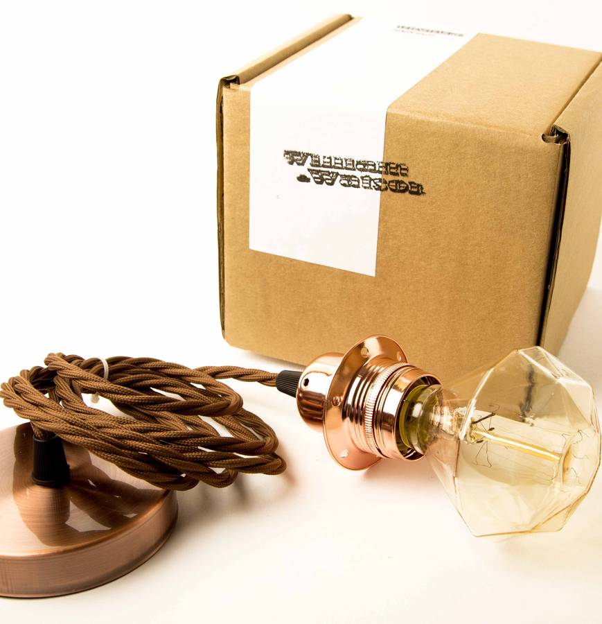 gift set ceiling rose set + vintage filament light bulb by william