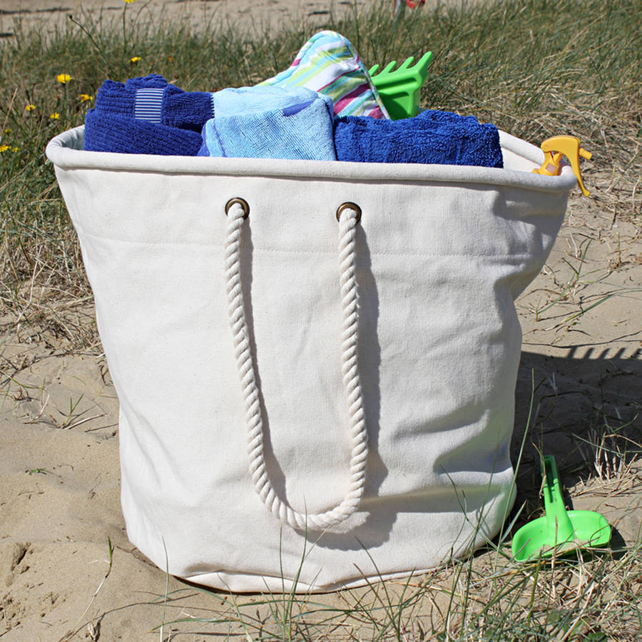 big canvas beach bag by the original canvas bucket bag company