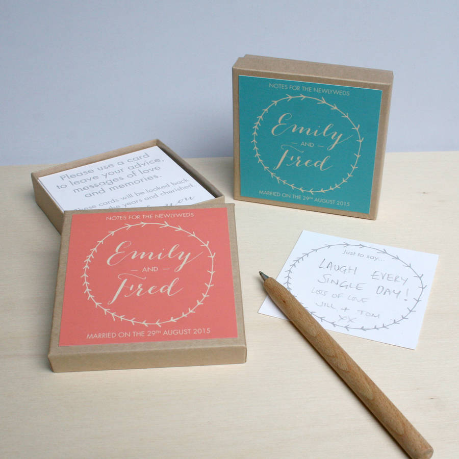 personalised wedding guest message box by modo creative