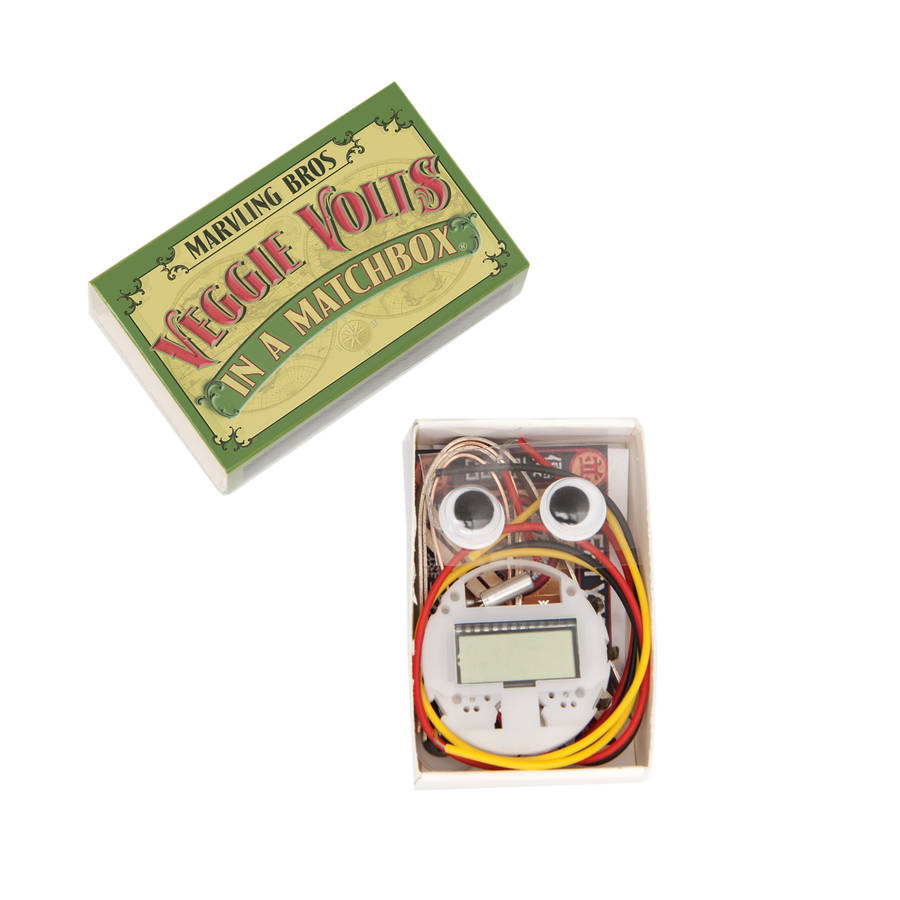 vegetable clock science kit in a matchbox by marvling bros ltd