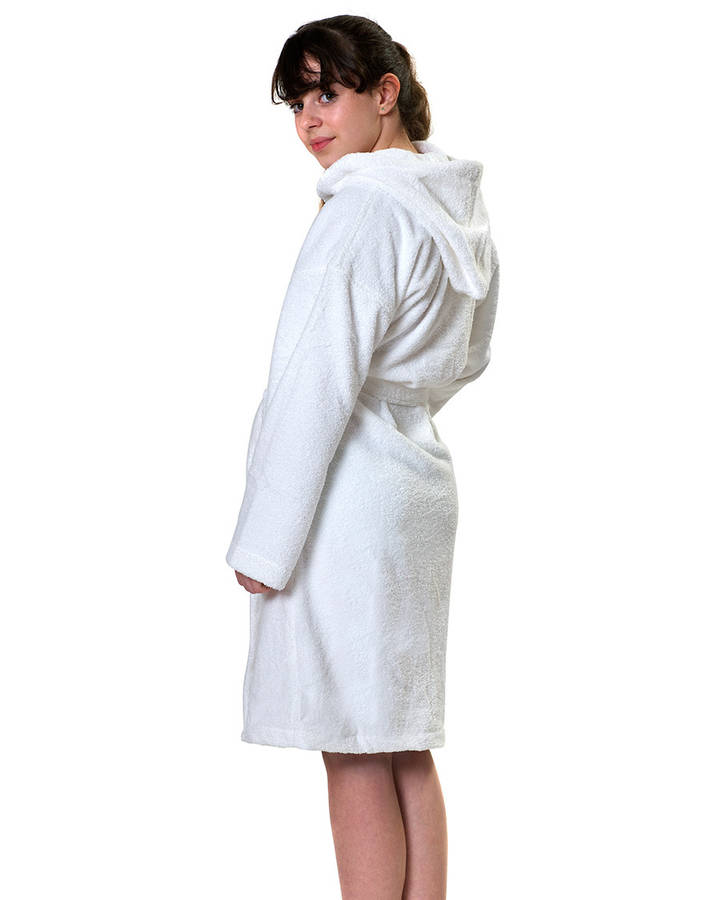 personalised girl's hooded bathrobe by duncan stewart textiles