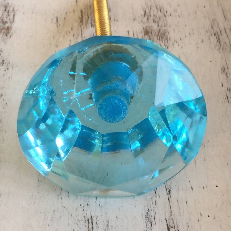 aqua glass drawer knob by french grey interiors