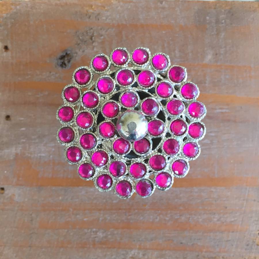pink crystal drawer knob by french grey interiors