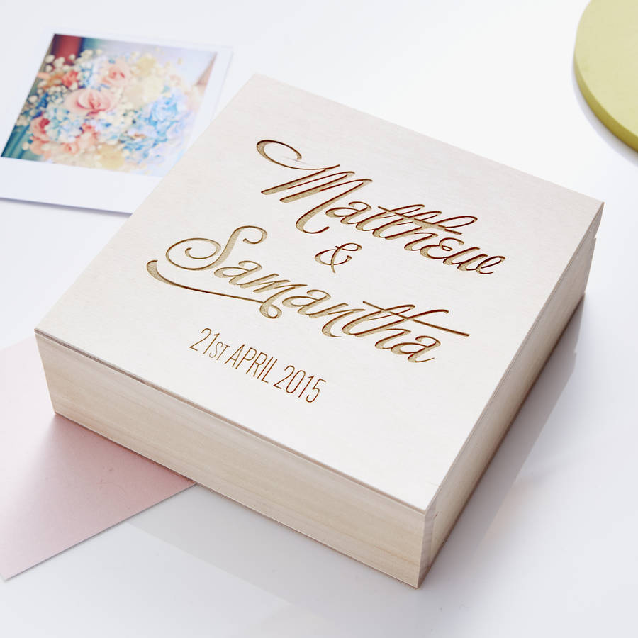 elegant personalised couples keepsake box by sophia victoria joy