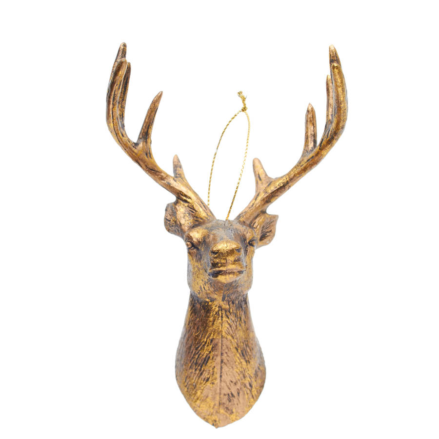 gold reindeer head christmas tree decoration by the gold reindeer head christmas tree decoration by the