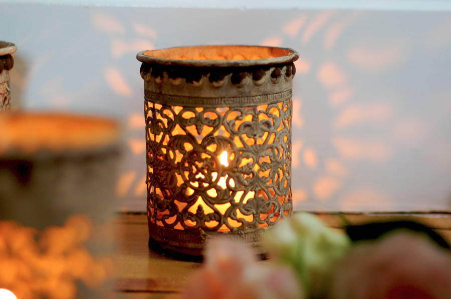 moroccan vintage candle tea light holder lantern by made with love